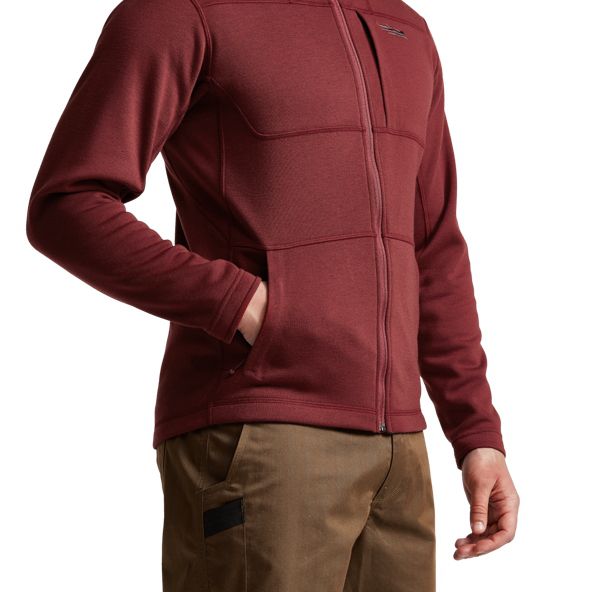 Sitka Camp Hoodie Herren Rot | CKAEJB528