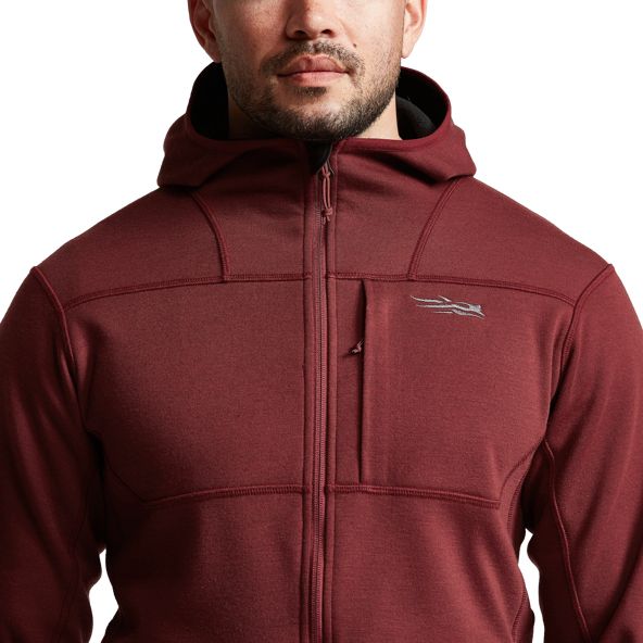 Sitka Camp Hoodie Herren Rot | CKAEJB528