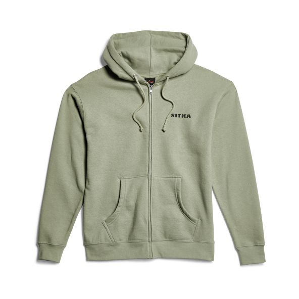 Sitka Cedar Rub Zip Hoodie Herren Grün | LVDJQX285