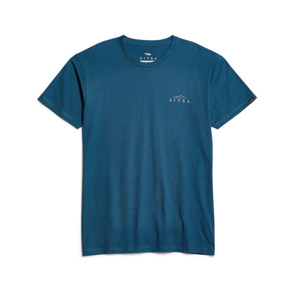 Sitka Elevation T Shirts Herren Blau | SGZAKN857