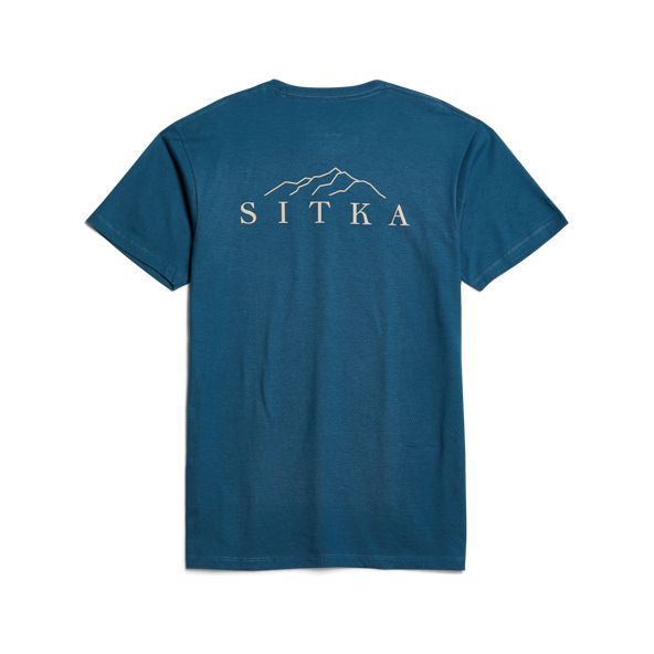 Sitka Elevation T Shirts Herren Blau | SGZAKN857