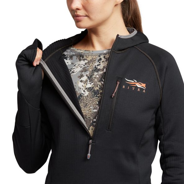 Sitka Fanatic Hoodie Damen Schwarz | TPCNEW094