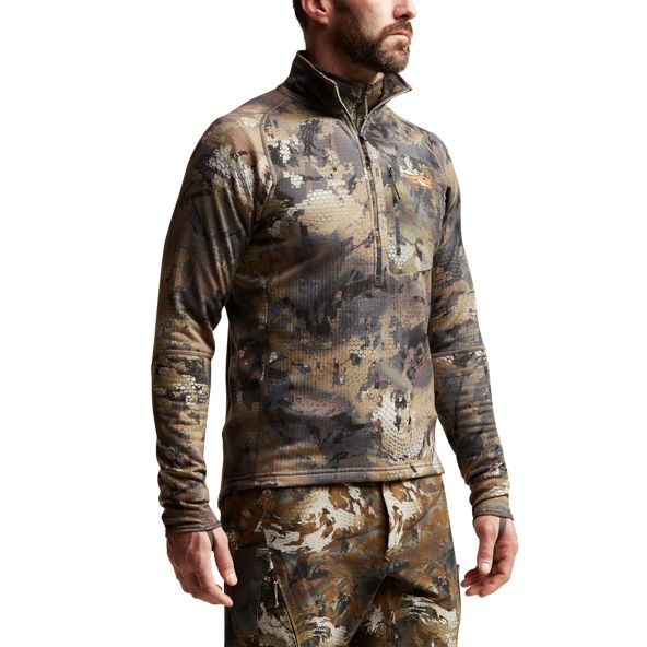 Sitka Grinder Half-Zip Fleece Herren Camouflage | WLJFDV497