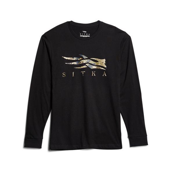 Sitka Optifade Icon Long Sleeve T Shirts Herren Schwarz | EKZJFG726